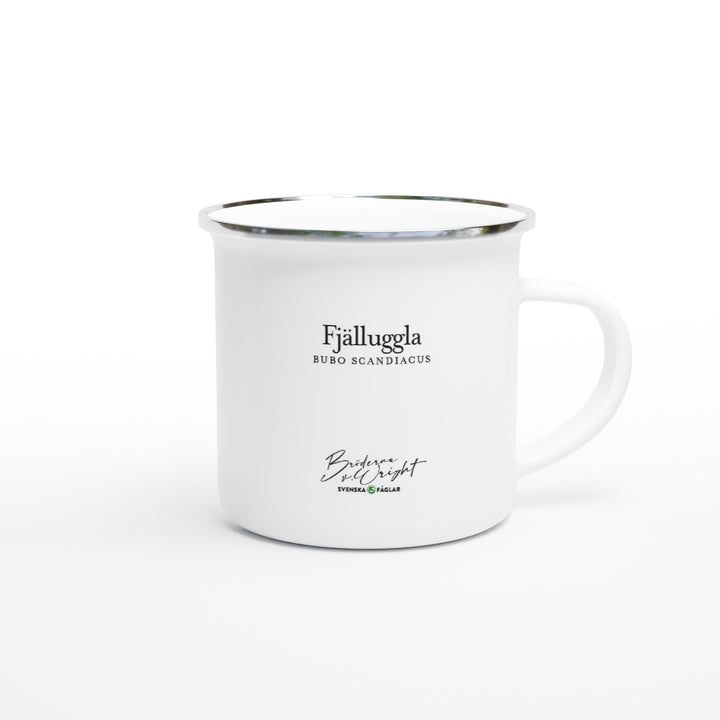 Emaljkopp med Fjälluggla